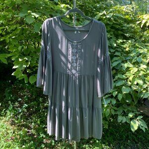 Soft Mossy Green Mudd Bohemian Dress
